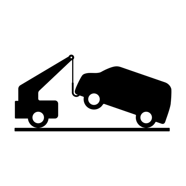 Vetor sinal de trânsito de reboque de carro sem estacionamento ícone de sinal de zona de reboque isolado ilustração vetorial