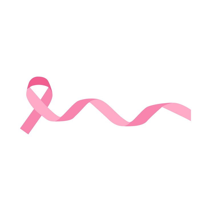 sinal do dia do câncer de mama ilustração de fita rosa