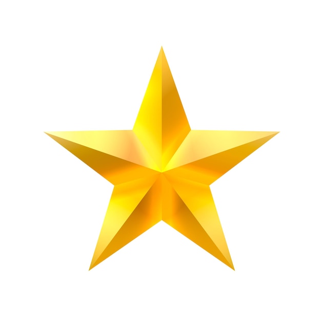 Sinal dourado do ícone de estrela. Objeto de ilustração vetorial