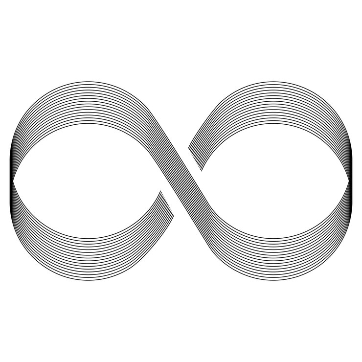 Vetor sinal infinito ícone plano infinito faixa mobius logotipo vetorial para web design móvel e infográficos ilustração vetorial eps 10 isolado no fundo branco