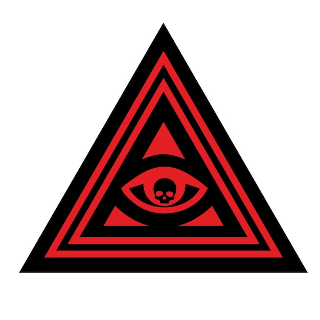 Sinal maçônico com um olho no triângulo design vintage camisetas
