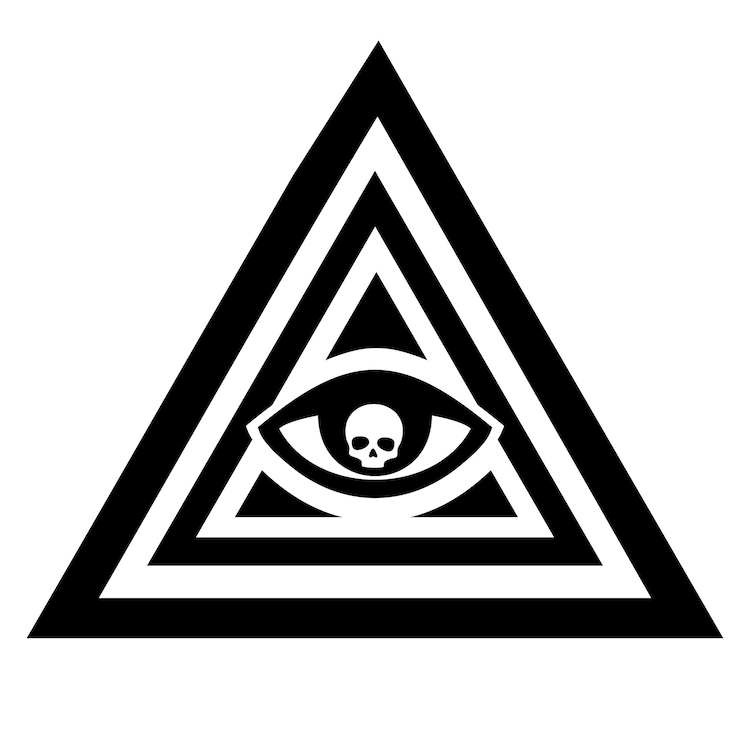 Vetor sinal maçônico com um olho no triângulo design vintage camisetas