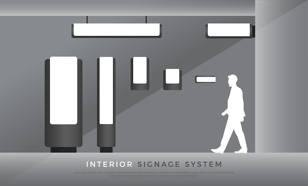 Vetor sinalização interior