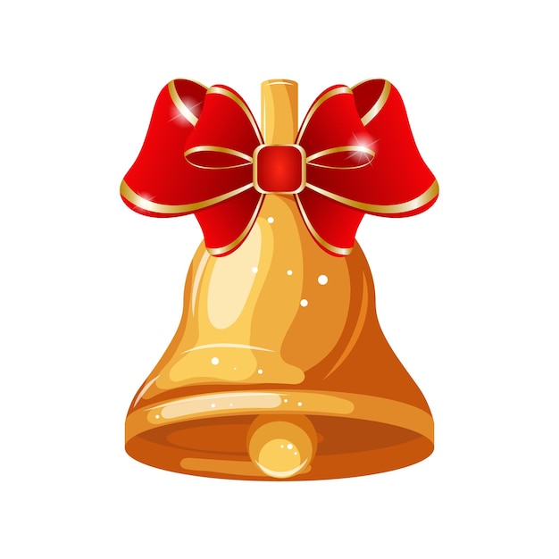 Clipart colorido de desenho de sino de natal