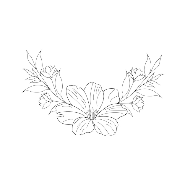 Sinos de flores em um fundo branco ilustrações vetoriais desenhadas à mão