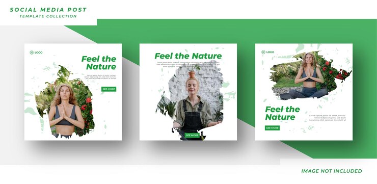 Sinta o modelo de postagem de mídia social do instagram da natureza