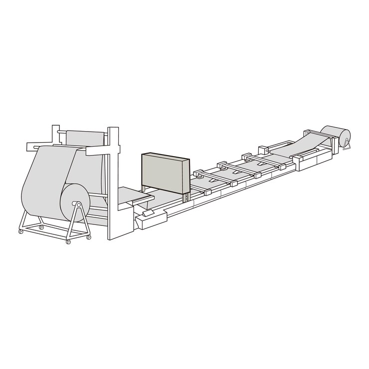 Vetor sistema automatizado de correia transportadora para produção industrial