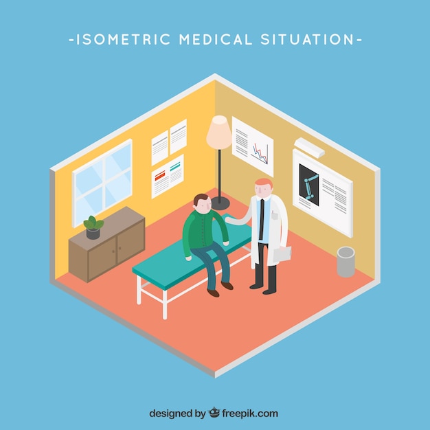 Situação isométrica de cuidados de saúde