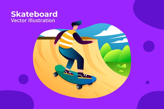 Skate - ilustração de atividade esportiva