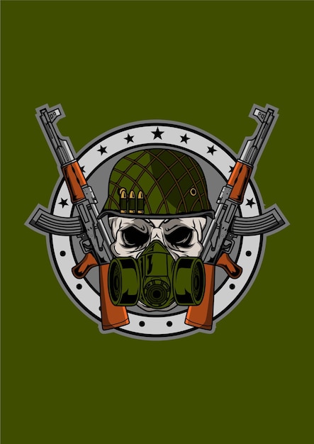 Skull army badge