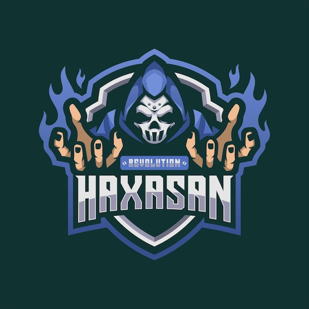 Skull mask logo mascot