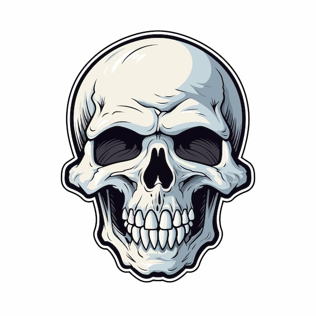 Vetor skull_with_bones_sticker