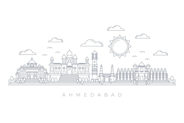 Skyline de ahmedabad linear