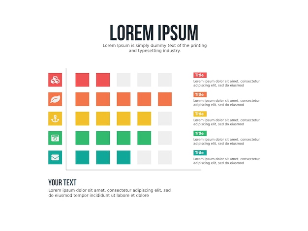 Slide de apresentação com infografia de negócios