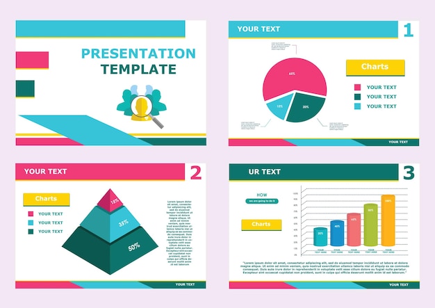 Slides de apresentação profissional de finanças de negócios infográfico elementos de design vetor de modelo