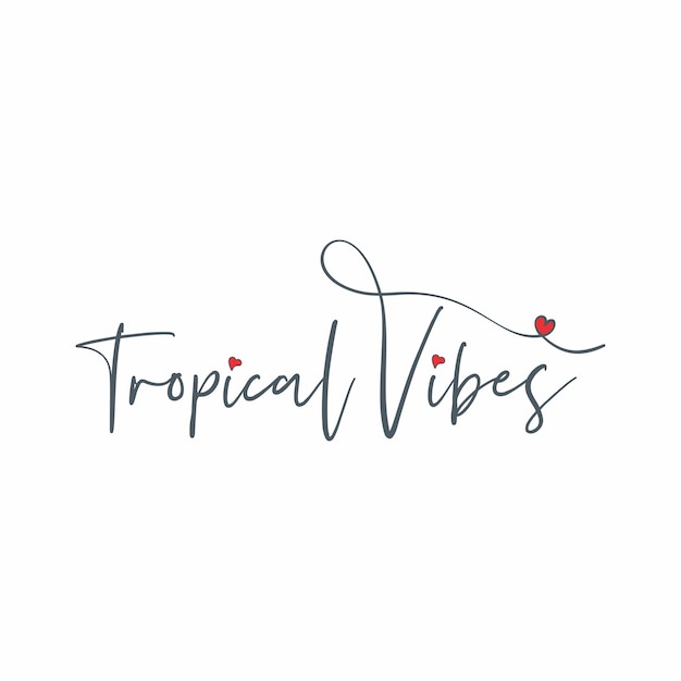 Slogan tipográfico tropical vibes para design de impressão de camisetas e vários trabalhos, tipografia, vetor.