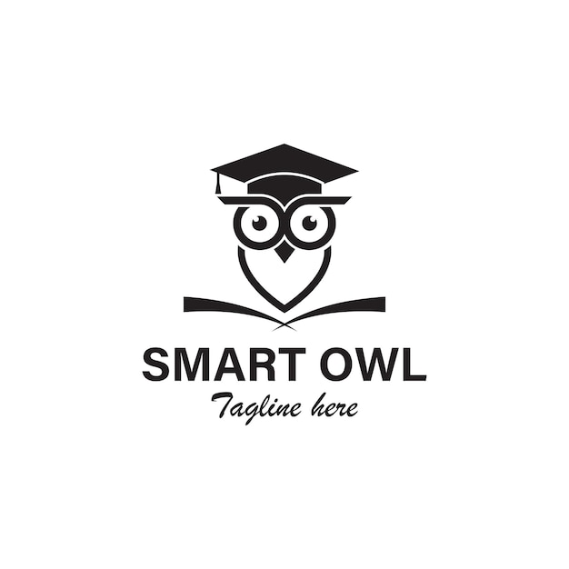 Smart owl logo pode ser usado para logotipo de sinal de ícone e etc