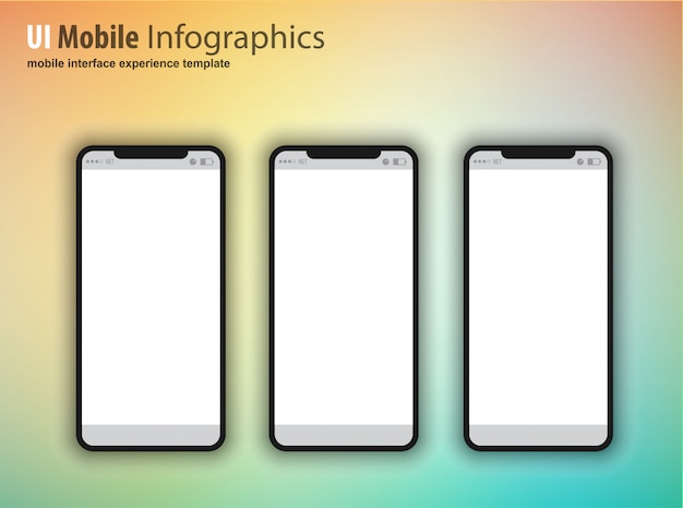 Smartphone com tela em branco, dispositivo de próxima geração