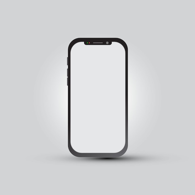 Smartphone com tela em branco para apresentação de aplicativo