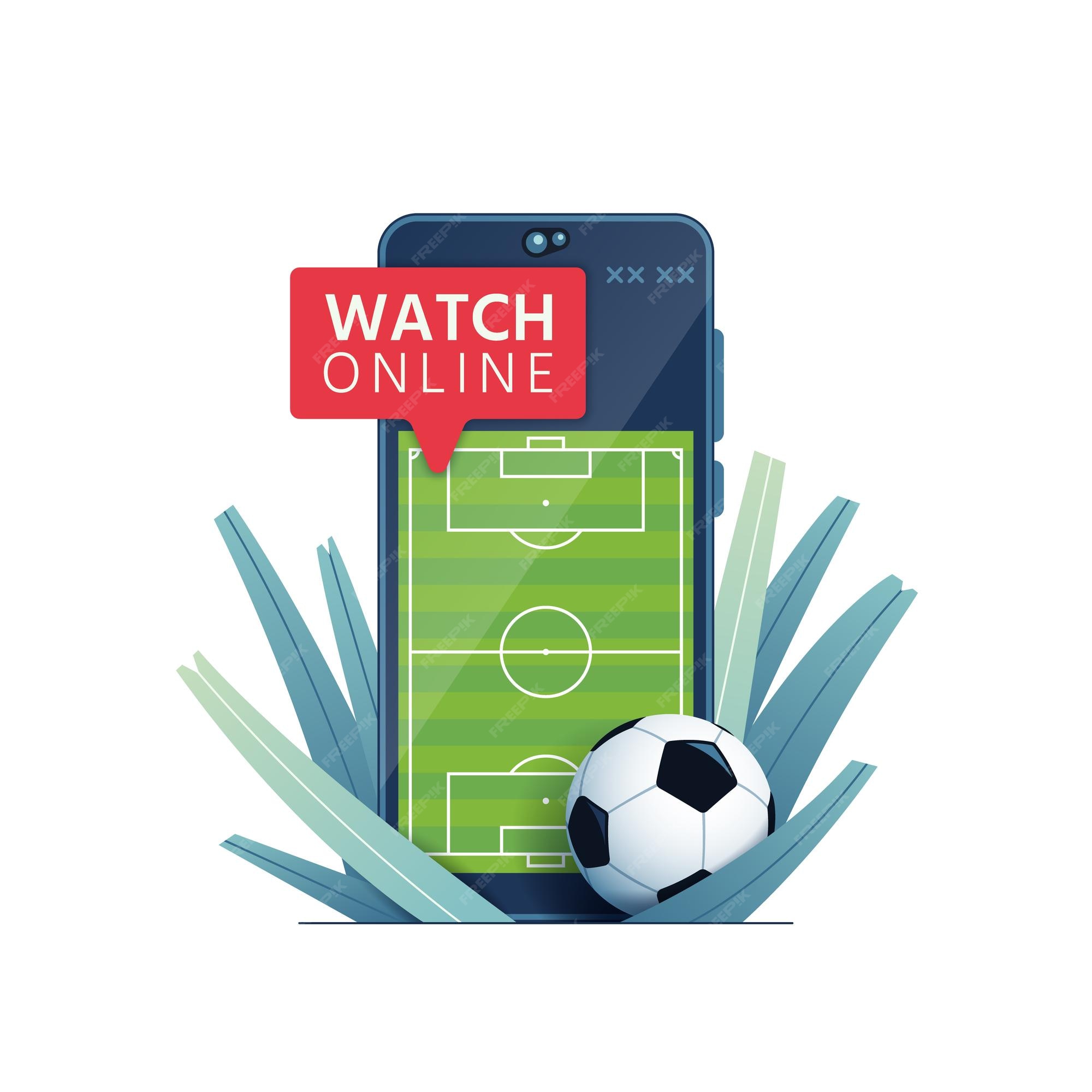 Vetores de Futebol Móvel Jogo De Apostas Desportivas Online Jogo De Futebol  Online Com Aplicativo Móvel Ao Vivo Campo De Futebol Na Tela Do Smartphone  E Na Bola Venda De Bilhetes Online