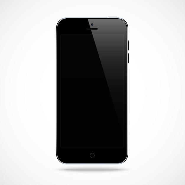 Smartphone preto com tela de toque preta