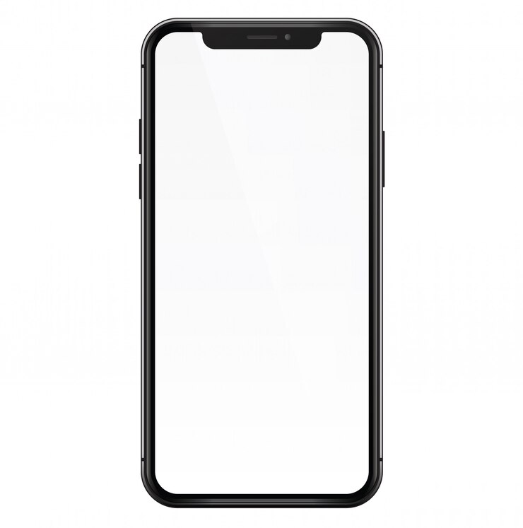 Vetor smartphone realista preto