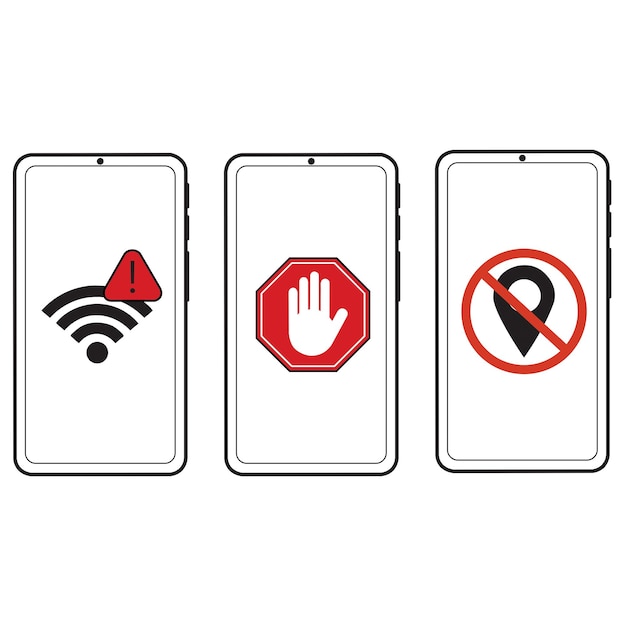 Smartphones com ícones na tela para torná-los impossíveis de rastrear