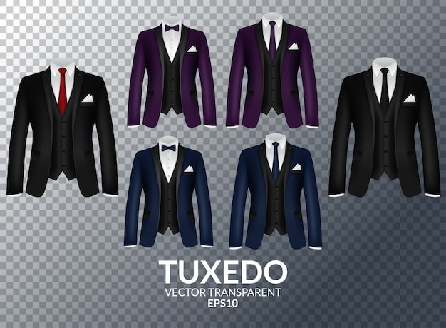 Ilustração De Terno Preto Realista. Terno De Smoking Elegante 3D Masculino  Fotorrealista Com Laço De Arco Royalty Free SVG, Cliparts, Vetores, e  Ilustrações Stock. Image 86049981