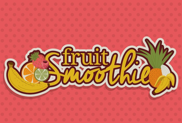 Smoothie design sobre fundo apontado