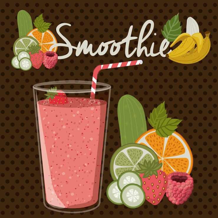 Vetor smoothie design sobre fundo apontado