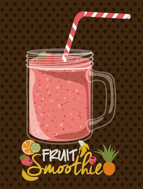 Vetor smoothie design sobre fundo apontado