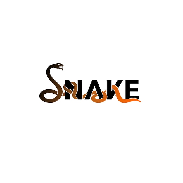 Vetor snake wordmark logo letra s torna-se símbolo de cobra