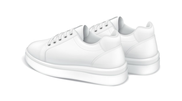 Sneakers para estilo de vida ativo ilustração vetorial realista