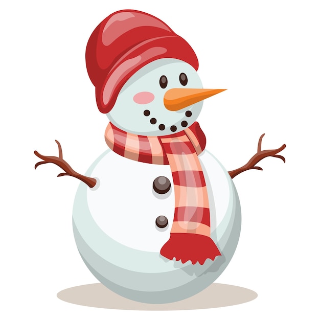 Snowman Character Collection Snowman set isolado Ilustração vetorial para design de Natal