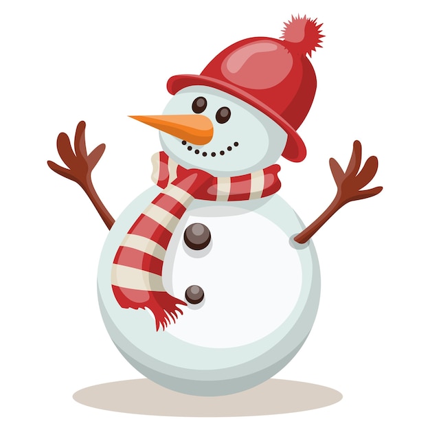 Snowman Character Collection Snowman set isolado Ilustração vetorial para design de Natal