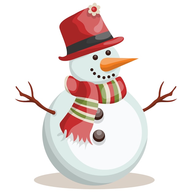 Snowman Character Collection Snowman set isolado Ilustração vetorial para design de Natal