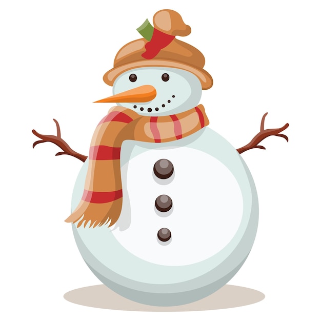 Snowman Character Collection Snowman set isolado Ilustração vetorial para design de Natal