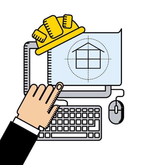 Sob o projeto de construção, gráfico de vetor ilustração eps10