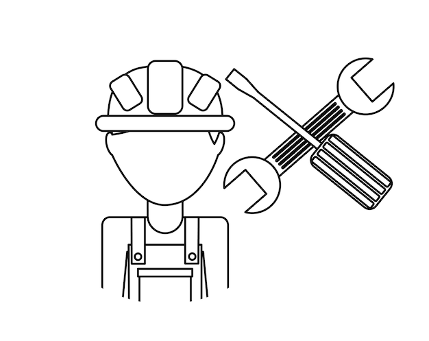 Sob o projeto de construção, gráfico de vetor ilustração eps10