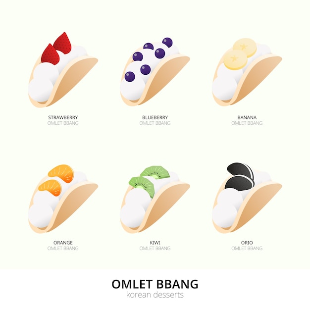 Sobremesas coreanas Omelete bbang