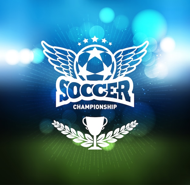 Soccer football badge logo design template