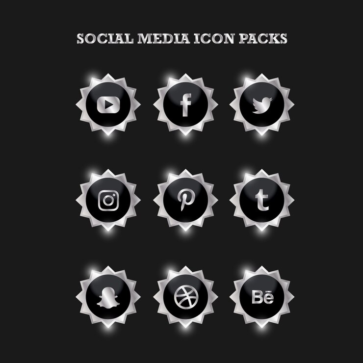 Social Media Icon Packs Prata