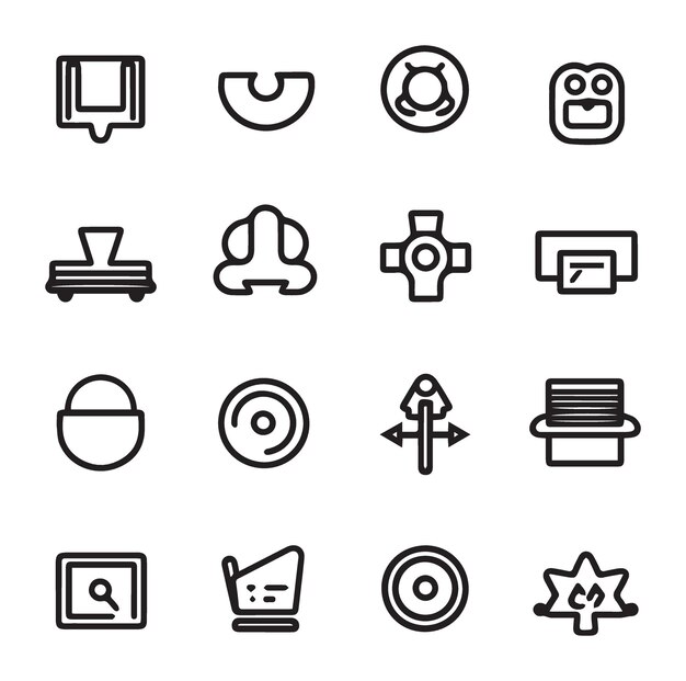 Vetor social media icons conjunto de ícones vetoriais ilustrados planos