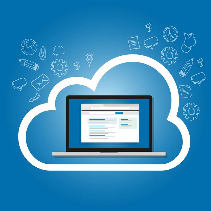 Vetor software como um serviço na nuvem resultado de otimização de motores de busca na internet na web
