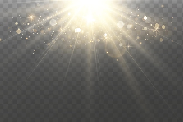 Sol brilhanteEfeito de luzRaios de luz