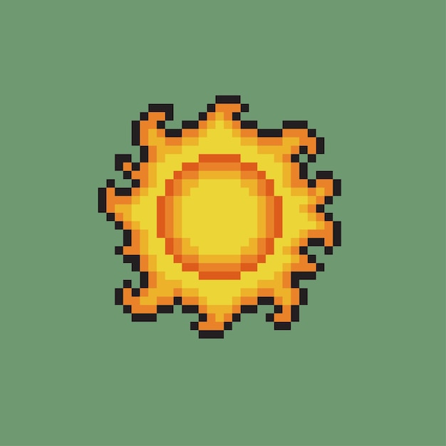 Sol no estilo pixel art