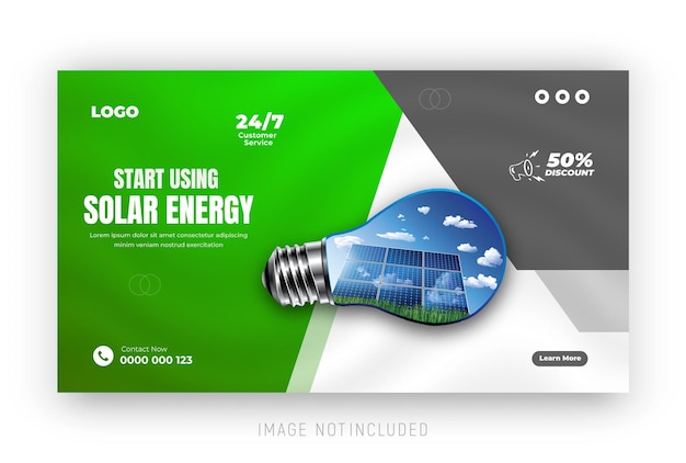 Solar Essence Social Media Post YouTube Vídeo miniatura Layout