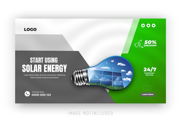 Solar Essence Social Media Post YouTube Vídeo miniatura Layout
