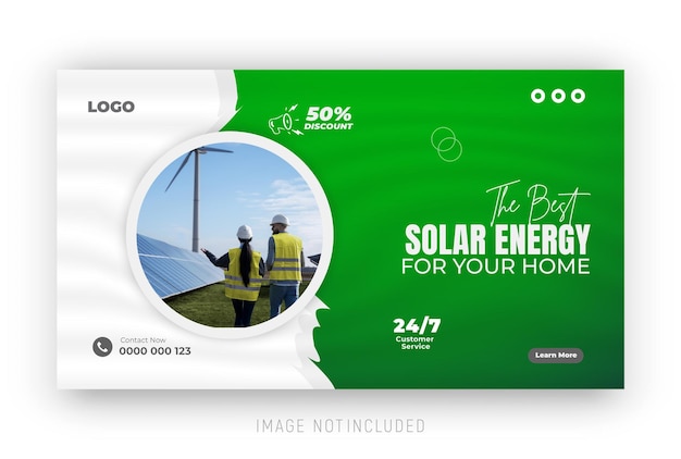 Solar Glow Modelo de miniatura de vídeo do YouTube para mídia social