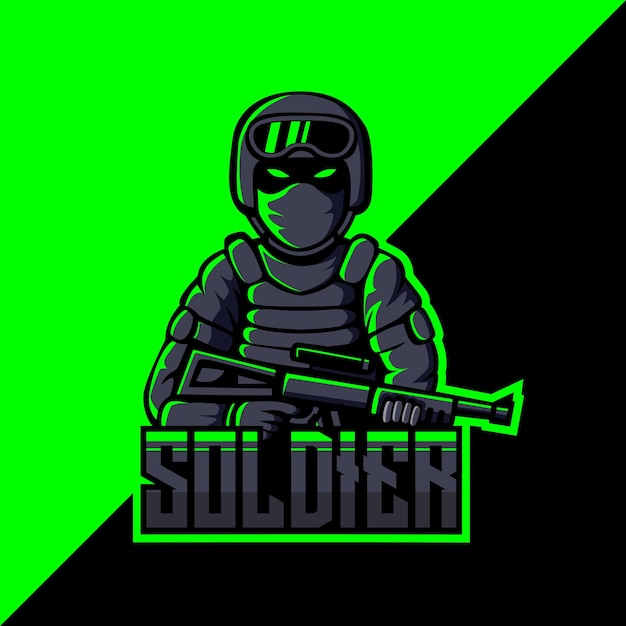 Vetor soldier esport logo